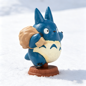 Figurine en résine style <span class=keywords><strong>Totoro</strong></span> bleu, statue <span class=keywords><strong>de</strong></span> collection mignonne d'anime, ornement <span class=keywords><strong>de</strong></span> décoration pour la maison, pour bureau et étagère, cadeau pour les fans d'animation - Product Image 6