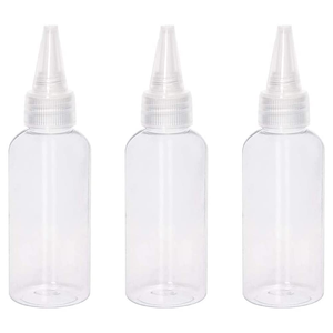 Bouteilles d'huile capillaire en plastique PET transparentes de 1 oz, 2 oz, 3 oz, 4 oz, 5 oz, 6 oz, 7 oz, 8 oz avec bouchon à vis et embout à pointe fine - Product Image 1