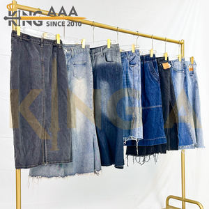 Wholesale Slim Fit A-Line <strong>Denim</strong> Skirt for Women and Girls Long Second Hand Summer <strong>Jeans</strong> for Women <strong>Used</strong> Ladies Clothing - Product Image 3