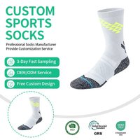 Chaussettes de sport professionnelles unisexes pour adultes, en tricot d'hiver, à compression, antibactériennes, épaisses, personnalisables