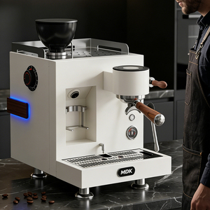 Cafetera Semiautomática Integrada con Extractor de Granos Planos de 64 mm, Pantalla Inteligente, Control Digital, Acero Inoxidable, para Hotel y Exteriores, Modelo MC-19 - Product Image 1