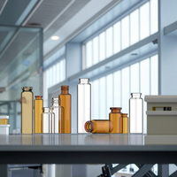 Bouteilles en verre borosilicate neutre de type I USP transparentes Heyu avec filetage, emballage OEM, 2 ml-30 ml, bouchon à ouverture facile, sérigraphiées