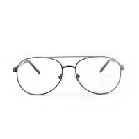 Lunettes rondes unisexes, monture en métal, ultra légères, lunettes de mode avec verres transparents en PC