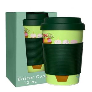 Vaso de Café de Fibra de Bambú de 12 oz, Reciclable, Ecológico, Apto para Microondas, Regalo Promocional, con Logotipo Personalizado - Product Image 2