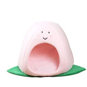Lit rond pour chat en peluche douce, maisonnette pour animaux de compagnie, endroit de sommeil chaud pour chats, utilisation hivernale - Product Image 5