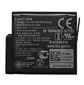 Véritable pour <span class=keywords><strong>Hero</strong></span> <span class=keywords><strong>8</strong></span>/7/6/5 <span class=keywords><strong>Batterie</strong></span> 1220mAh AABAT-001 601-10197-000 Pour GoPro <span class=keywords><strong>Hero</strong></span> <span class=keywords><strong>8</strong></span>/7/6/5 Noir - Product Image 2