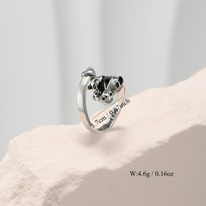 <b>Cartoon</b> Animal Zodiac Panda Cat Open <b>Ring</b> Jewelry Unisex Gift Fashion <b>Rings</b> Style 1 2 3 4 5 - Product Image 3