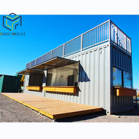 Container Bar Portatile, Container Marittimo Adibito a Birreria e Caffetteria per Chiosco da Strada/Parco/Piazza