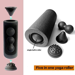 Ensemble de 5 rouleaux de massage en mousse EPP haute densité pour fascia, avec balle de massage <span class=keywords><strong>duo</strong></span> pour <span class=keywords><strong>yoga</strong></span>, pilates, et soulagement des douleurs musculaires - Product Image 2
