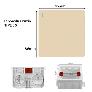 Interruptor Individual Pano.V SNI Legant Gold con 1 Salida, compatible con 10A 220V, medidas 86mm*86mm, combina un diseño elegante y fiabilidad. - Product Image 3