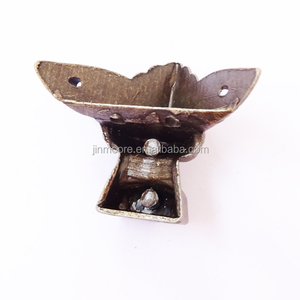 Kẽm hợp kim chân bằng đồng trang trí hộp gỗ phong cách cổ điển cố định hỗ trợ chân góc trang trí kim loại góc - Product Image 5