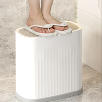 Poubelle rectangulaire à couvercle en PP étanche pour une vie silencieuse, idéale pour la cuisine, la salle de bain, les toilettes, poubelles peu encombrantes