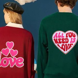 Stock <b>Big</b> Size 28cm Iron on Embroidered Valentine <b>Bow</b> love Xoxo Bemine Patch for T-shirt Hoodies - Product Image 3