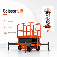Chariot élévateur à ciseaux électrique hydraulique mobile en acier inoxydable avec capacité de levage réglable en hauteur pour la manutention de matériaux lourds