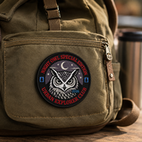 Patch de Nuit Haute Densité AWELLS, Écusson d'Identité Premium Direct Usine, Échantillonnage Rapide en 3 Jours pour Vestes et Sacs à Dos