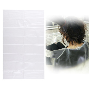 Châle en silicone blanc transparent givré 28cm x 13cm pour salon de coiffure, teinture et shampoing - Product Image 3