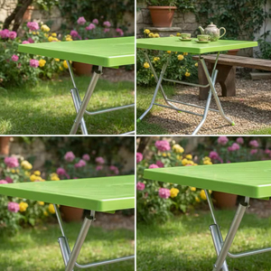 Hot Sale 110cm Custom Color Rectangular Center <b>Foldable</b> Plastic Folding <b>Table</b> Picnic <b>Camping</b> Indoor Outdoor Use Wholesale Supply - Product Image 5