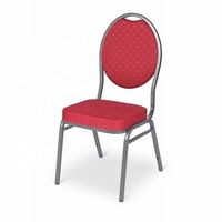 Chaises de banquet et de mariage en tissu noir empilables, durables, avec structure en acier inoxydable, design moderne, haute densité, directement de l'usine