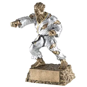 Custom manufacturer trifhant beast arti marziali sports award resin champions league victory monster karate trophy cup