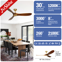 Ventilateur de plafond décoratif 1stshine pour appareils électroménagers, sans lumière, directionnelle pour l'hiver, avec télécommande