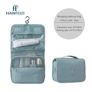 HANFEIZI Grande <span class=keywords><strong>Borsa</strong></span> <span class=keywords><strong>Organizer</strong></span> da Viaggio Multifunzionale Pieghevole, <span class=keywords><strong>Borsa</strong></span> per Toilette con Gancio, <span class=keywords><strong>Borsa</strong></span> Cosmetica Personalizzabile con Logo - Product Image 1