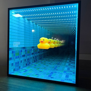 Boîte à lumière miroir à bande LED personnalisée, boîte à lumière miroir infini 3D, intérieur et extérieur pour la natation - Product Image 4