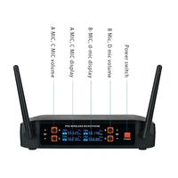 Microphone sans fil UHF True Diversity pour casque ou micro-cravate, idéal pour les performances en extérieur