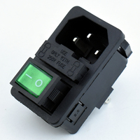 Nouvelle prise d'alimentation AC-01 C14 de conception avec double fusible et interrupteur à bascule