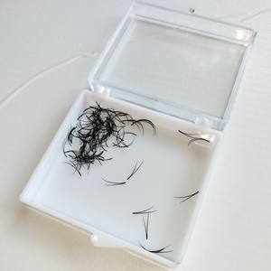 Extensions de cils Nhu Y faites à la main, en cheveux synthétiques noirs naturels, pour usage professionnel en salon de beauté, NY8D, épaisseur 0,10 mm, en vrac - Product Image 2