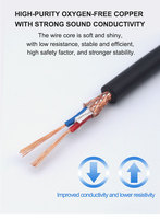 Câble audio haute fidélité à faible bruit 2x22AWG torsadé double blindage en cuivre pur gaine en PVC câble de microphone 100M/rouleau