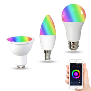 Thông minh RGB <span class=keywords><strong>LED</strong></span> Bulb lampara bombillo GU10 A60 A70 C37 ZigBee Wifi rgbcw tuya Alexa 5W 9W không dây Ánh Sáng tại chỗ E27 loại cơ sở - Product Image 5