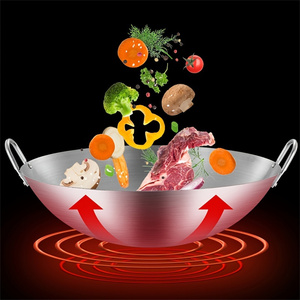 <span class=keywords><strong>Wok</strong></span> Chino Reforzado de 30cm, 34cm, 38cm, con Doble Asa y Fondo Redondo, para Cocina de Gas - Product Image 5