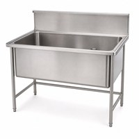 Évier de lavage industriel en acier inoxydable 304L poli CNC, soudé et électro-polissu, OEM, pour cuisines commerciales