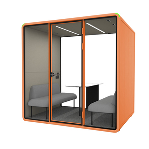 Cabine acoustique modulaire pour 4 personnes, pour réunions d'équipe privées, insonorisée, pour immeuble de bureaux - Product Image 6