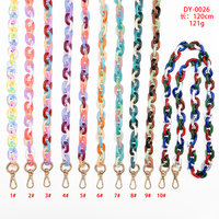 Sangle de téléphone portable bandoulière tendance à dégradé de couleurs avec chaîne, design épais et long, couleur et longueur personnalisables pour filles