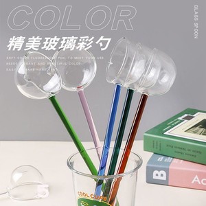 Sáng Tạo Đầy Màu Sắc Dài Xử Lý Nhà Bếp Khuấy Muỗng Quà Tặng Handmade Tái Sử Dụng Kẹo Thủy Tinh Muỗng Cho Trà Sữa Cà Phê Mật Ong - Product Image 4