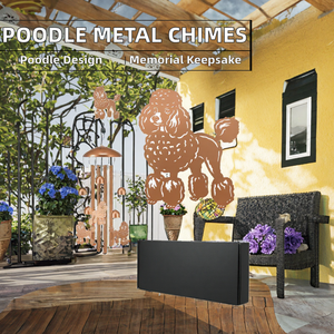 Saerryor Poodle Whimsical Metal Wind Chimes, Décoration de Jardin Extérieur/Intérieur, Cadeaux d'Anniversaire et de Fête pour Femmes et Hommes, Cadeau Commémoratif - Product Image 2
