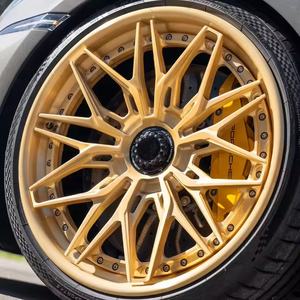 Jantes en alliage d'aluminium monobloc <span class=keywords><strong>de</strong></span> roue <span class=keywords><strong>de</strong></span> voiture <span class=keywords><strong>de</strong></span> sport forgées pour Porsche Chevy C7 C8 pour Lamborghini <span class=keywords><strong>MacLaren</strong></span> 20mm ET nouveau - Product Image 2