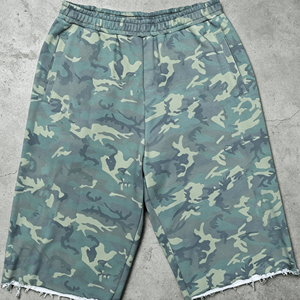 Shorts Bermuda Camouflage Homme Taille Mi-Haute Élastique Style Décontracté 100% Coton Tricoté Respirant avec Poches - Product Image 4
