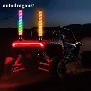 ไฟแส้ AUTODRAGONS Chubby Whip ควบคุมผ่านแอพ รีโมท RGB ไล่สีแบบไหล IP67 สำหรับรถ SUV ATV UTV Polaris RZR 4x4 เสาอากาศไฟเตือน - Product Image 6