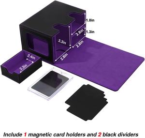 Kotak Kartu Torson untuk Yu-Gi-Oh dan Magic Gathering, Bahan Kulit PU dengan Jendela, Penyimpanan dengan 2 Sekat dan 1 Magnet - Product Image 2