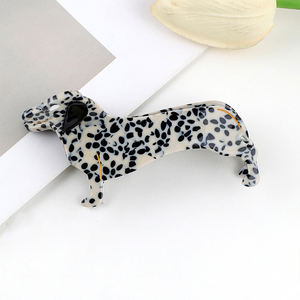 Pince à cheveux en acétate pour chien teckel mignon animal mignon créatif - Product Image 4