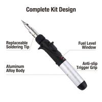 Kit de Soldadura Portátil Inalámbrico de Gas Butano YIZHENG, Venta Directa de Fábrica, Modelo 1115K, con Temperatura Ajustable