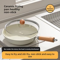 Poêle à frire en céramique antiadhésive, poêle de cuisine pour œufs, crêpes, steaks, compatible avec les cuisinières à induction et à gaz