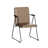 Chaise d'invité ergonomique empilable avec base en traîne et assise en tissu pour bureau, visiteurs et salles de réunion – Mobilier commercial peu encombrant