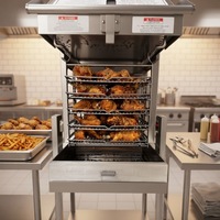 Friteuse électrique à pression QD-55HE à 8 têtes, machine à frire le poulet pour la restauration rapide avec filtration d'huile