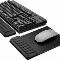Ensemble repose-poignets et tapis de souris rectangulaire en mousse à mémoire de forme WinCheer Gaming - Ergonomique, soulagement de la douleur pour usage au bureau, en stock