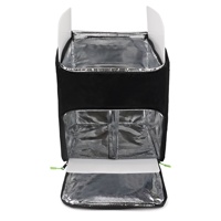 Double Shoulder Waterproof Insulated Foldable Instant Cooling Food Delivery Bag Vinyl Material Portable Backpack Style