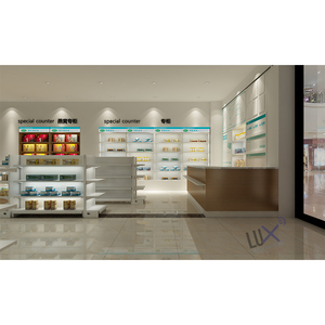 Magasin de pharmacie moderne Design d'intérieur Fournisseur d'or Comptoir de magasin médical avec vitrine de caisse pour magasin de pharmacie - Product Image 2