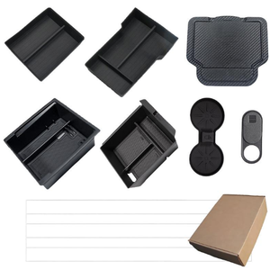 กล่องเก็บของคอนโซลกลางและที่วางแขนสีดำ ทนทาน พร้อมเบาะกำมะหยี่ สำหรับทุกฤดู ลดราคาพิเศษ - Product Image 3